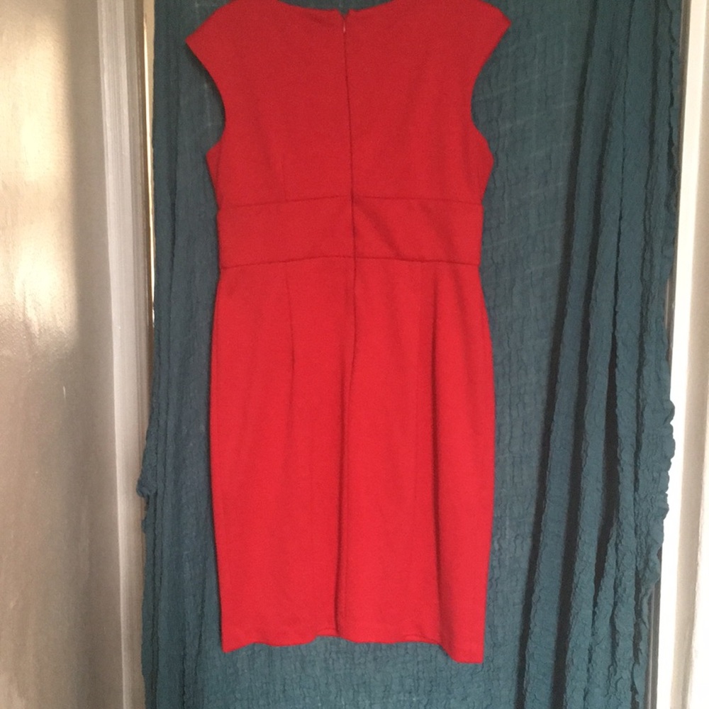 Red Ruffle Sheath - Picture 2 of 4